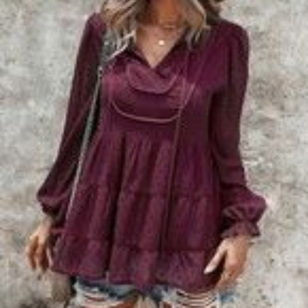 Long Sleeve Loose Blouse
